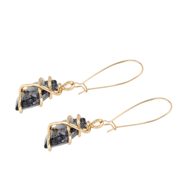 Robert Lee Morris Soho Jewelry Women's Caged Stone Dangle Earrings, Black, One Size - Image 3